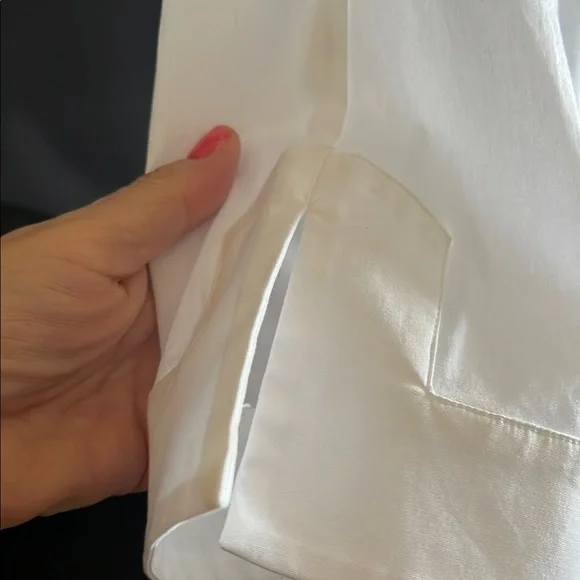 Vineyard Vines White Tie Front Bib Collar Blouse - Picture 4 of 4